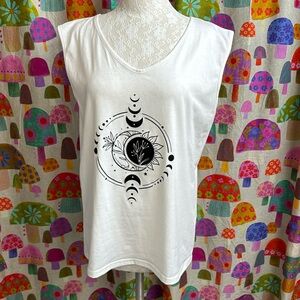 Moon Phase Tank Top. Medium